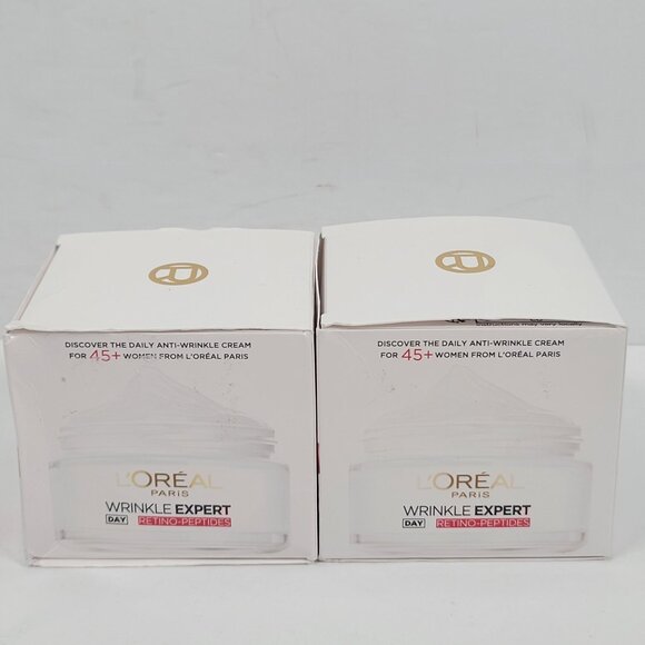 LOreal Paris Wrinkle Expert Anti-Wrinkle Intensive Day Cream 50ml Set of 2 NIB - Picture 2 of 5